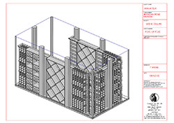 3D drawing of a wine cellar design from Versatile Tanks